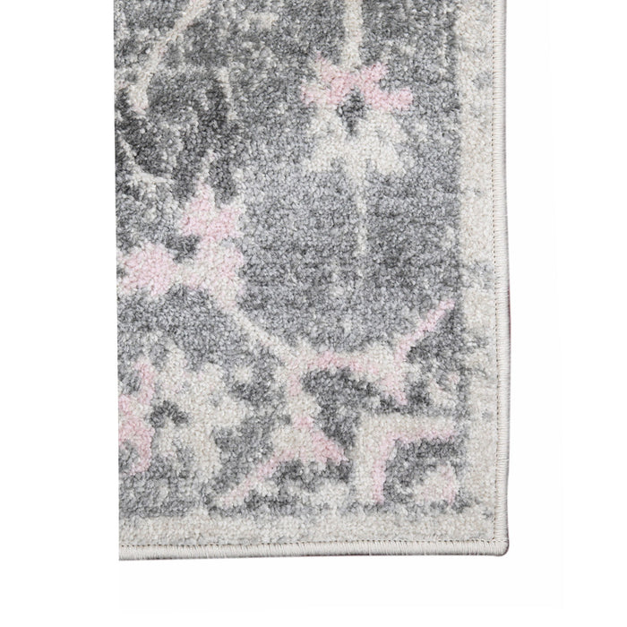 8.8' x 11.8' Medallion Power Loom Area Rug - Gray