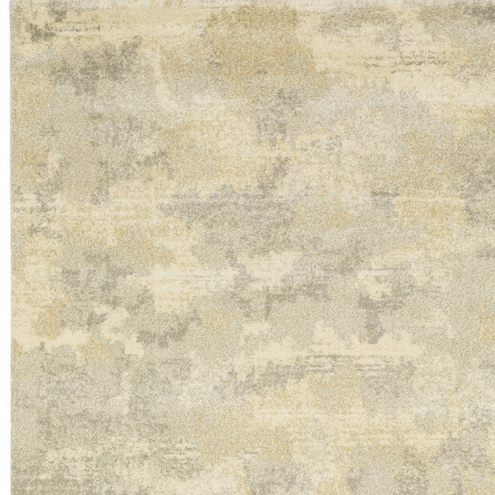 8' x 11' Abstract Power Loom Stain Resistant Area Rug - Gray Ivory Beige And Taupe