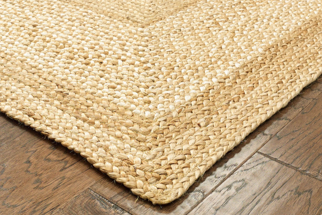 8' x 10' Classic Bordered Area Rug - Tan