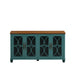 Giga elegant 4-door sideboard with tempered glass doors, showcasing a sleek wooden design and modern storage space