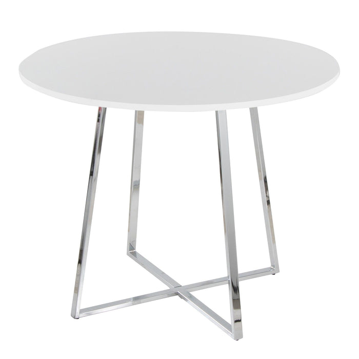 Cosmo - Canary Dining Table - Chrome Metal Base