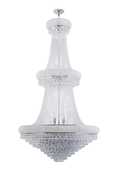Empire Multi Light Crystal Metal Dimmable Chandelier - Clear / Silver