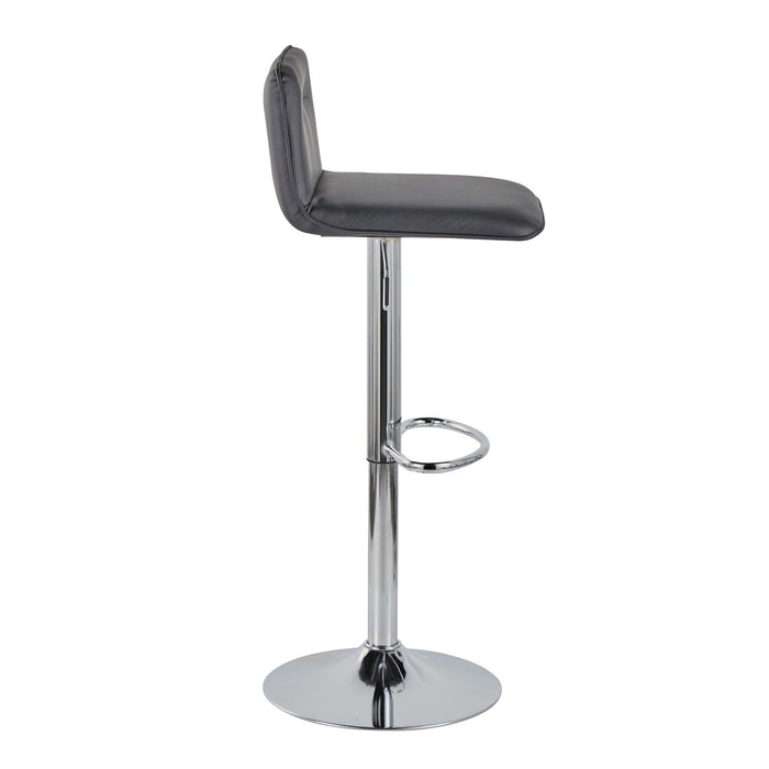 Casper - Contemporary Adjustable Barstool (Set of 2) - Chrome Frame