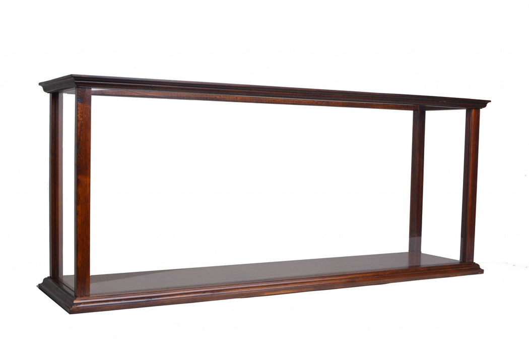 10" Glass Standard Display Stand - Dark Brown