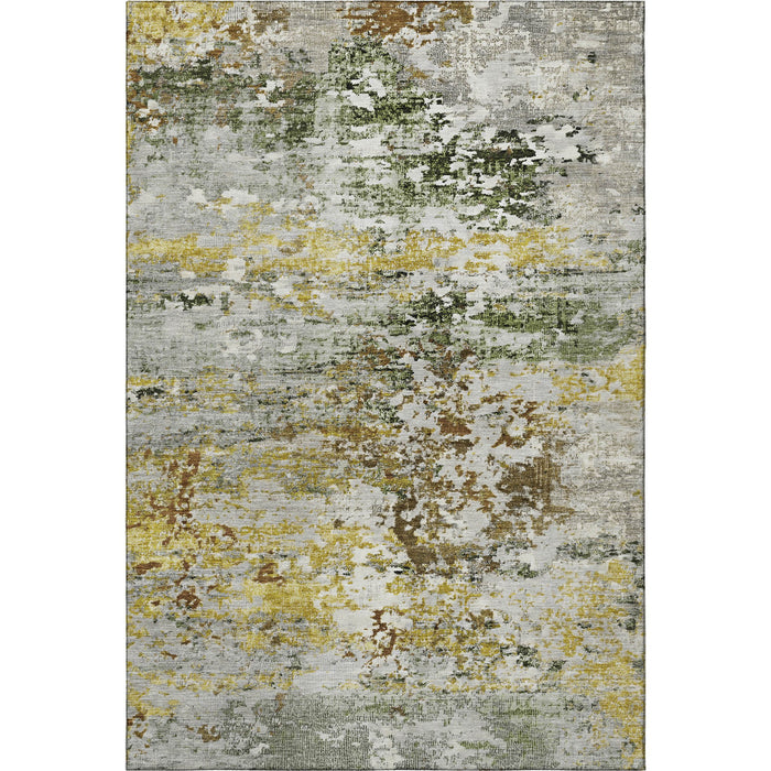 10' X 14' Abstract Washable Area Rug With UV Protection (704969) - Gold / Beige