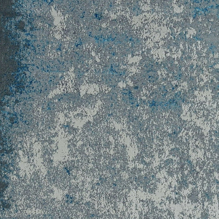 8' x 11' Abstract Area Rug - Blue And Silver
