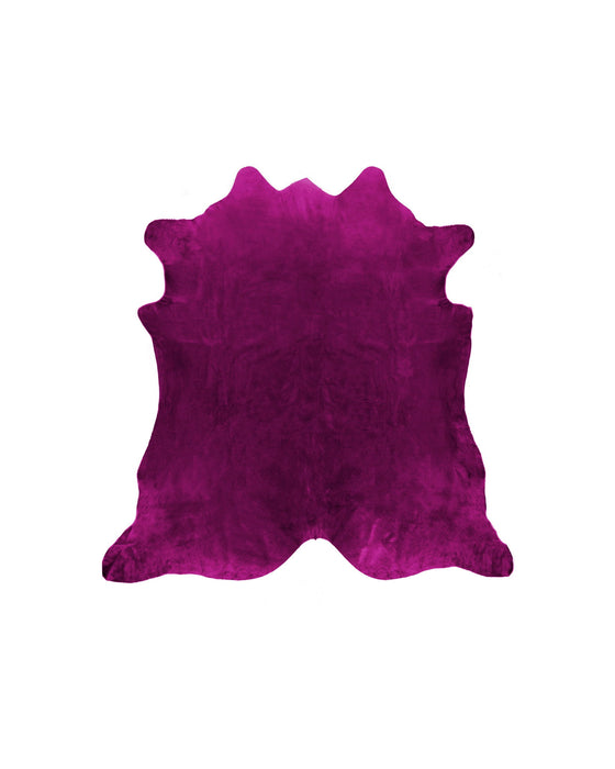 6' x 7' Hand Knotted Area Rug - Purple Cowhide