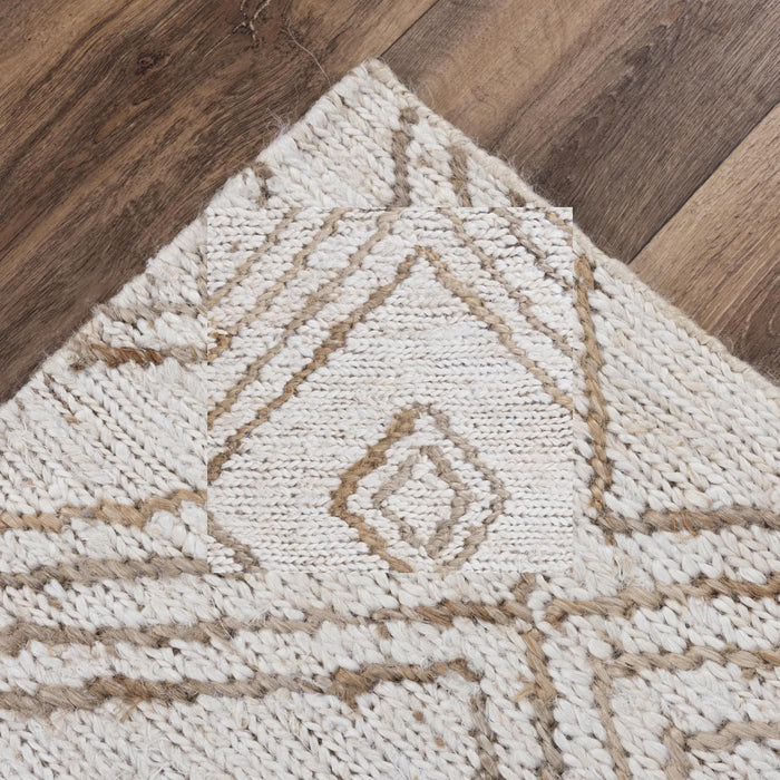 10' X 14' Jute Geometric Hand Woven Area Rug (747102) - Beige / Natural
