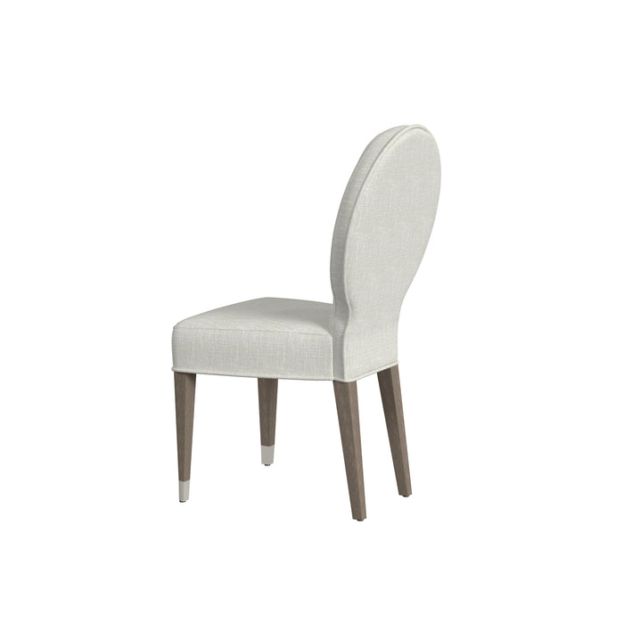 Farrah - Dining Chair - Light Oak Leg/Brushed Nickel Caps