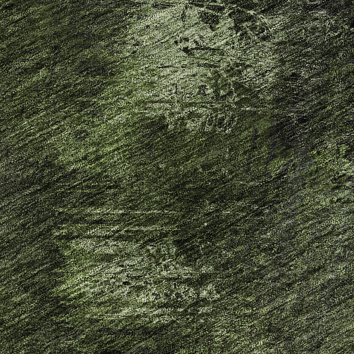 10' X 14' Abstract Washable Area Rug With UV Protection (650512) - Green / Gray / Charcoal