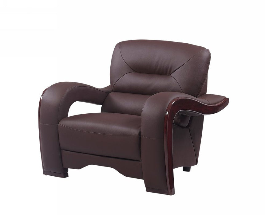 Glamorous Leather Chair - Brown