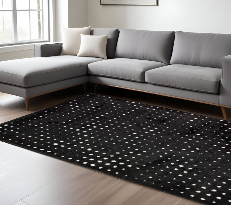 10' X 13' Geometric Area Rug - Black And Ivory