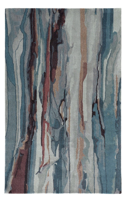 10' x 14' Wool Abstract Hand Tufted Area Rug - Blue And Orange