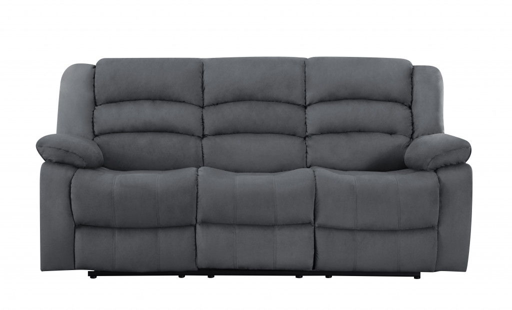 Contemporary Gray Fabric Sofa - Gray