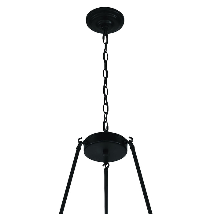 84'' Candle Style Multi Light Metal Dimmable Chandelier - Black