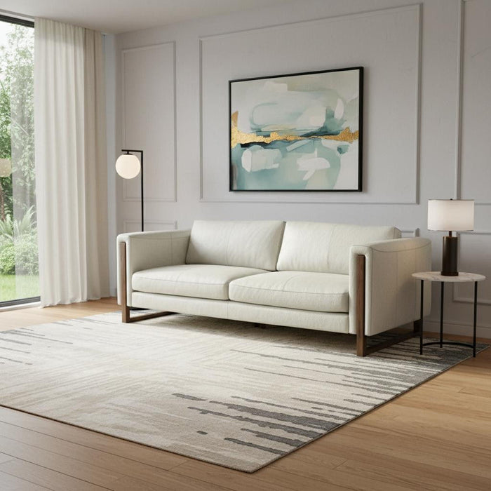 Leather Sofa - Gray