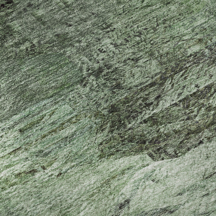 10' X 14' Abstract Washable Area Rug With UV Protection (650638) - Green / Brown / Ivory