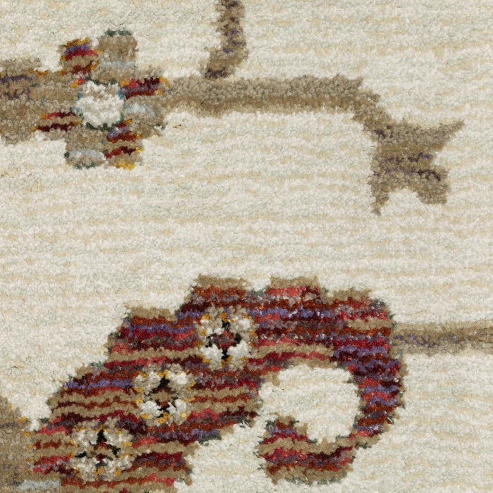 9' X 12' Oriental Area Rug (576412) - Ivory / Brown / Beige