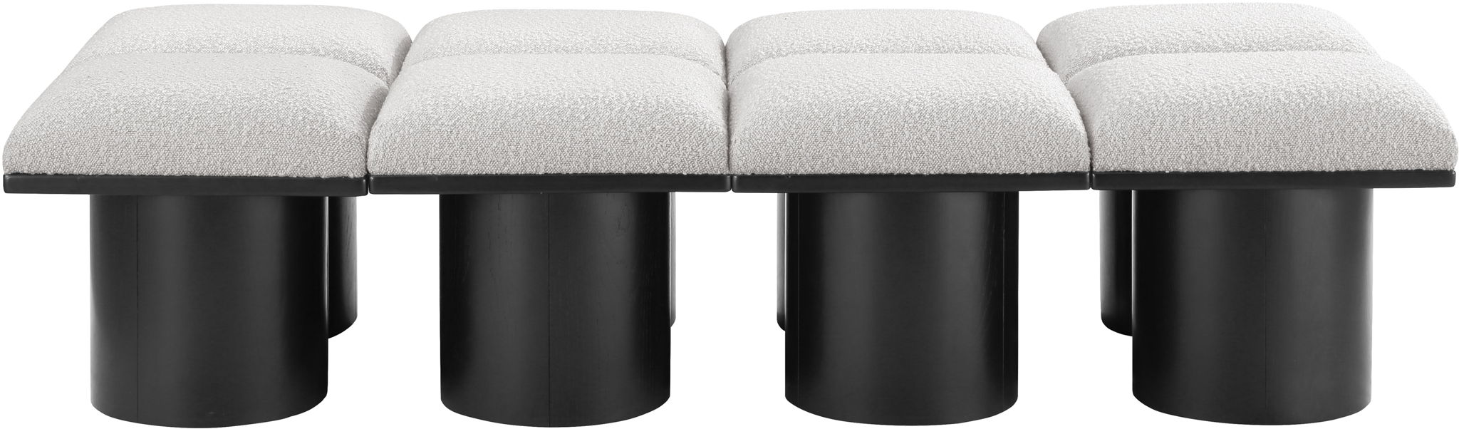 Pavilion - 8 Piece Modular Bench With Black Base