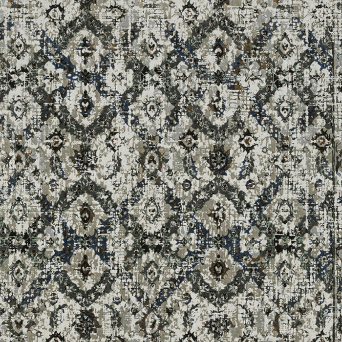 10' x 13' Oriental Power Loom Area Rug - Black And Gray