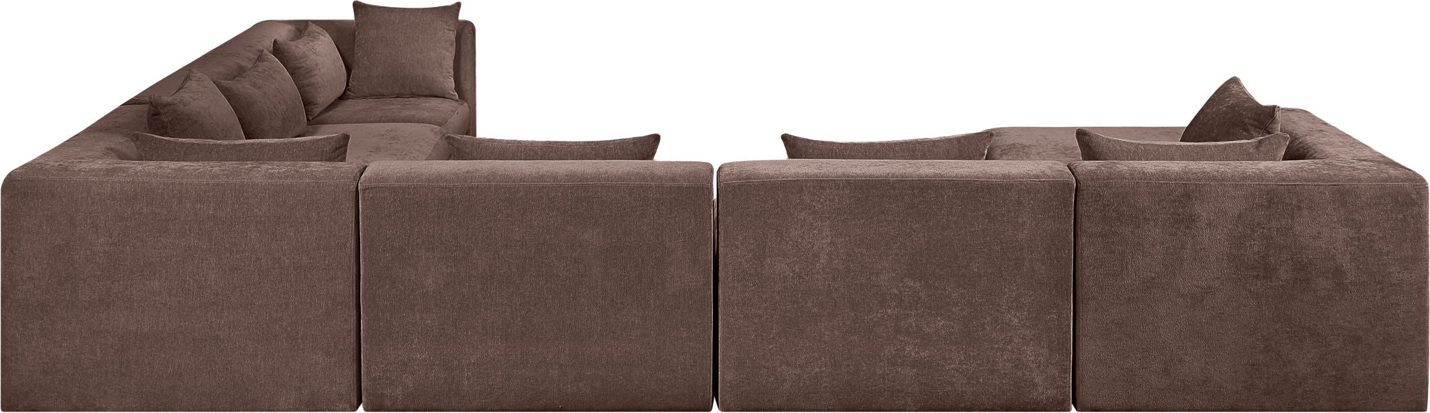 Stellar - 7 Piece Chenille Fabric Upholstered Modular Sectional