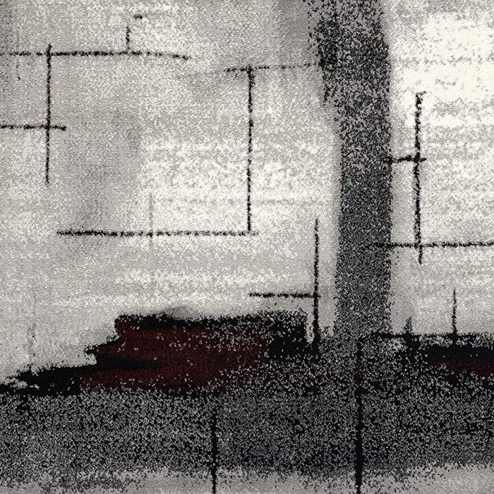 8' x 10' Modern Abstract Dhurrie Area Rug - Gray