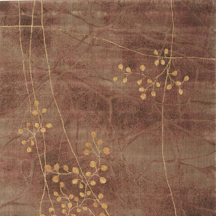7' X 10' Tropical Botanical Area Rug (573764) - Brown