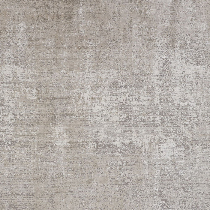 12' x 18' Abstract Power Loom Distressed Area Rug - Tan Ivory And Gray