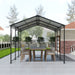 Gray Giga metal carport with galvanized steel roof and frame, outdoor storage shed or car canopy, 10.5 ft heavy-duty canopy.