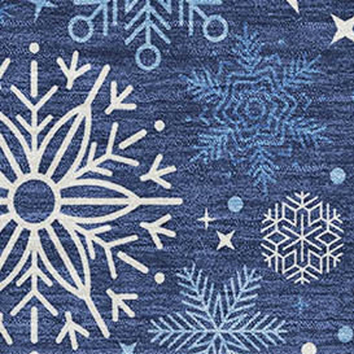 10' X 14' Abstract Geometric Washable Area Rug With UV Protection (702286) - Navy Blue / Ivory