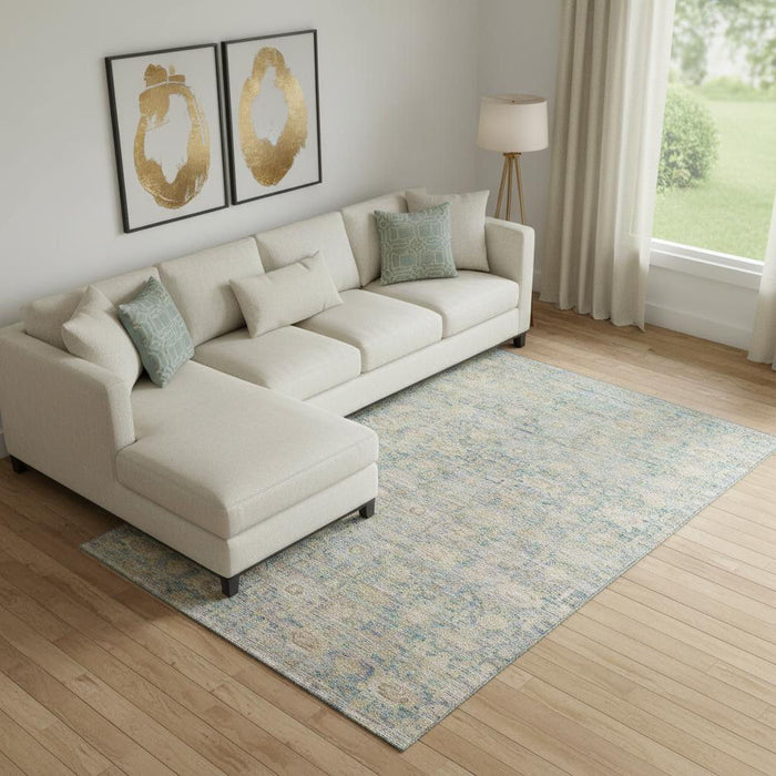 10' X 14' Oriental Washable Area Rug With UV Protection (700979) - Coral / Copper