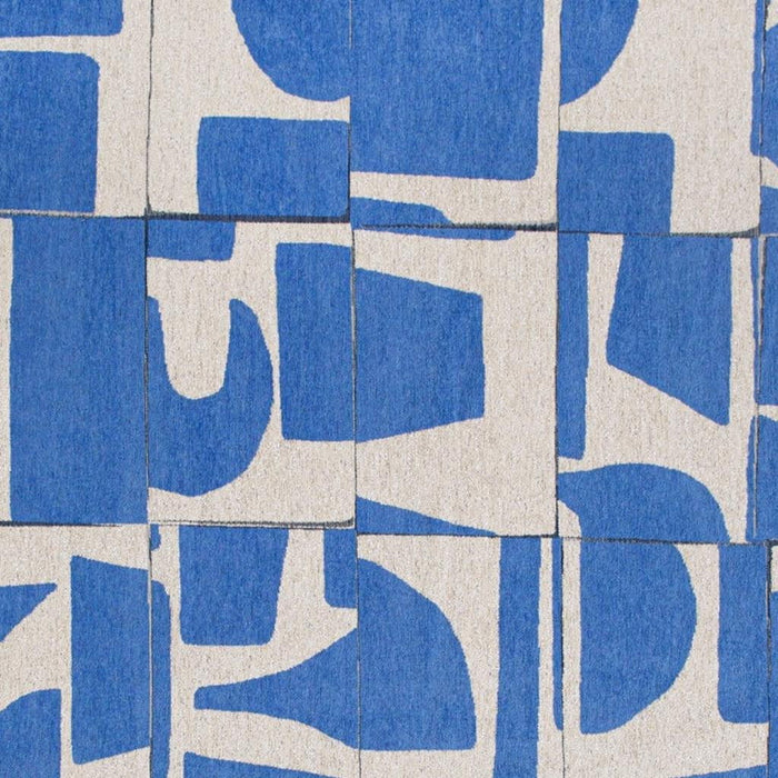 6' X 8' Geometric Non Skid Area Rug (551957) - Blue / White