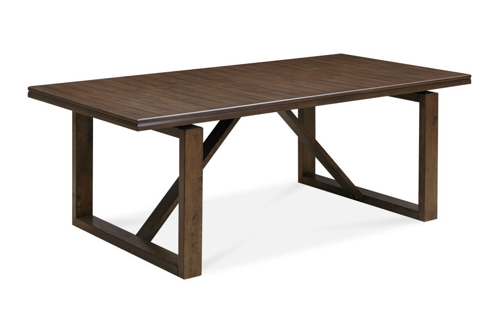 84" Wood Sled Base Dining Table - Dark Brown