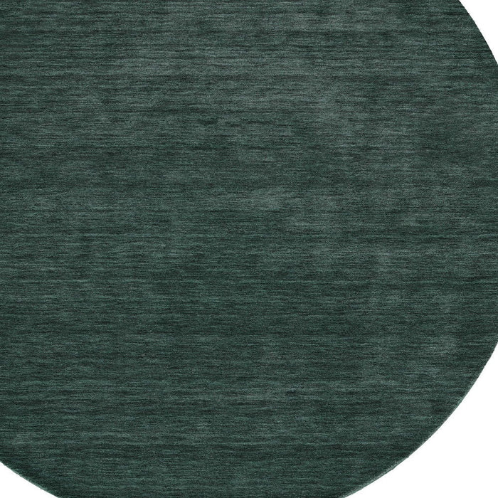 8' Hand Woven Round Rug - Green