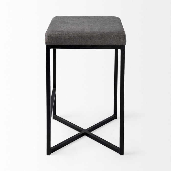Steel Backless Counter Height Bar Chair - Brown