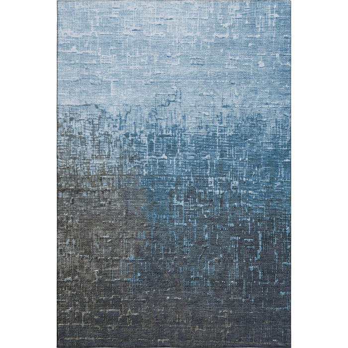 10' X 14' Ombre Washable Area Rug With UV Protection (683351) - Blue / Gray / Charcoal