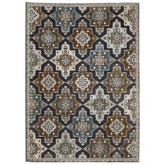 11' X 8' Medallion Area Rug - Gray And Blue