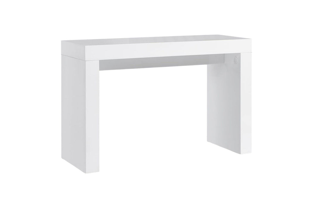 47" Wood Block Console Table - White