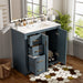Giga bathroom vanity with sink, storage cabinet, three drawers, soft-closing doors, freestanding design in modern style