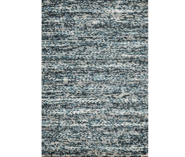 9' x 13' Wool Ikat Hand Woven Area Rug - Blue