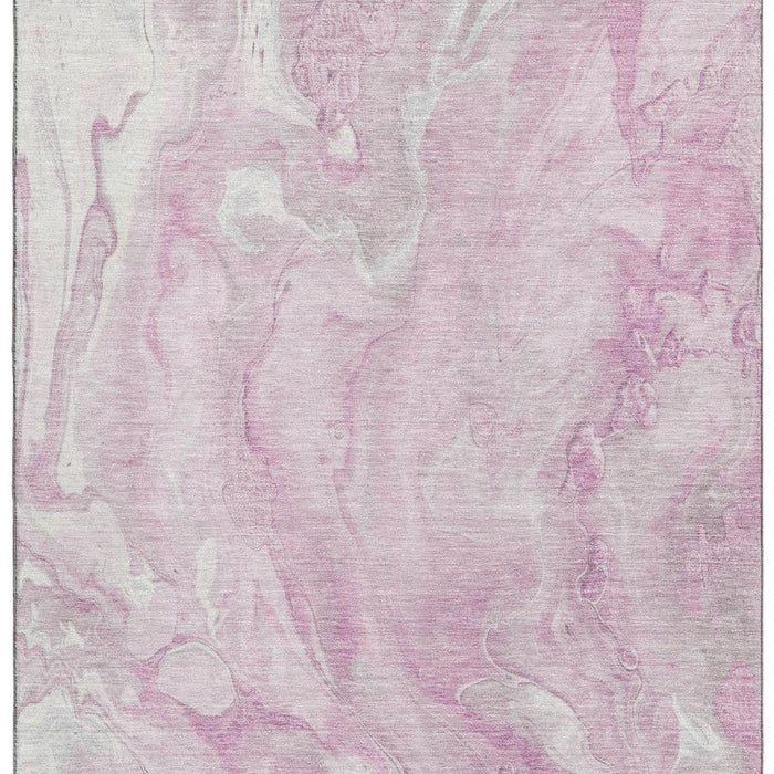 10' X 14' Abstract Washable Area Rug With UV Protection (697806) - Pink / Ivory