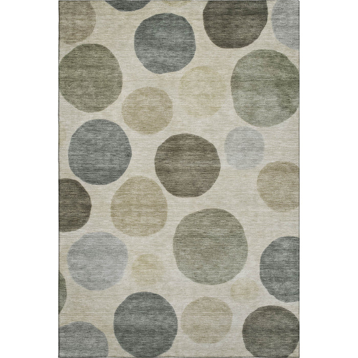 10' X 14' Geometric Washable Area Rug With UV Protection (716851) - Taupe / Beige