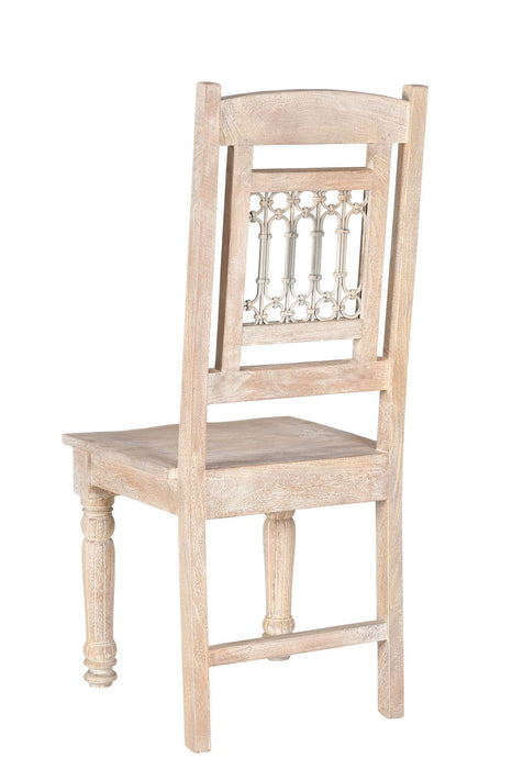 Wood Slat Back Dining Side Chairs (Set of 2) - White