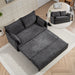 Giga pull out sofa bed with convertible sleeper, side storage, and built-in USB-C charging ports, featuring a comfortable couch design.