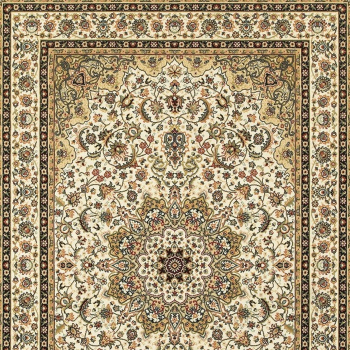 9' x 12' Machine Woven Oriental Indoor Area Rug - Ivory Beige
