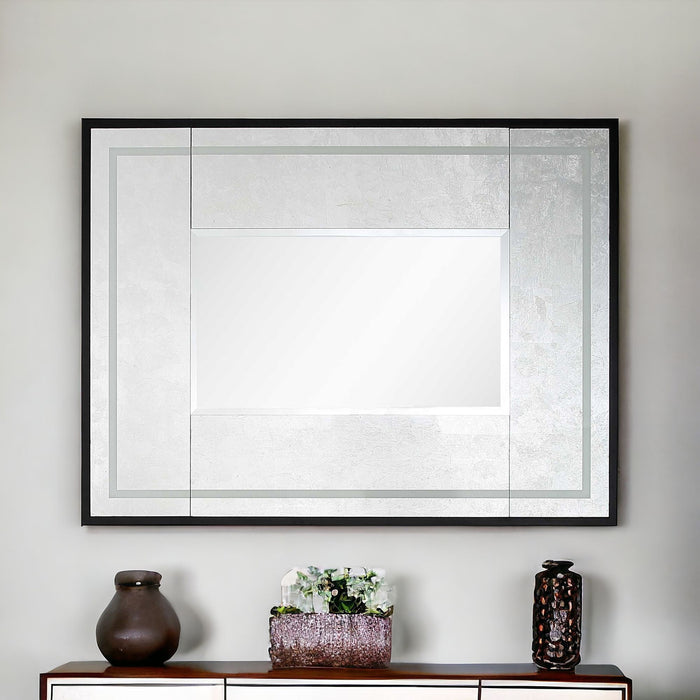 32" Framed Accent Mirror - Silver