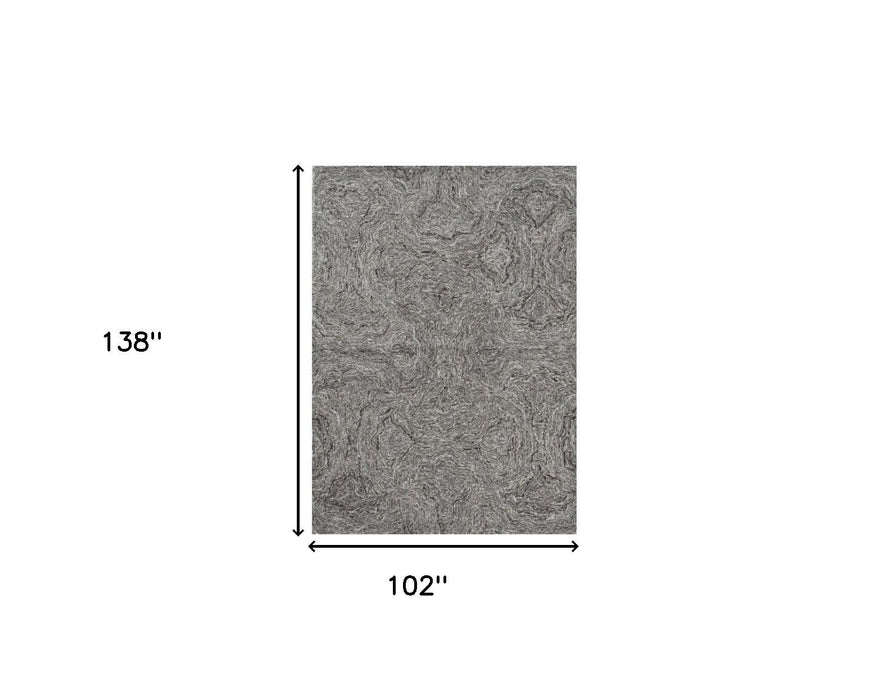 102" x 138" Wool Or Viscose Rug - Gray