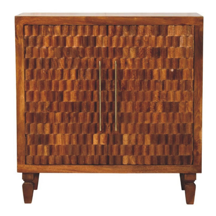 Round Accent Cabinet With Single Door (738391) - Brown