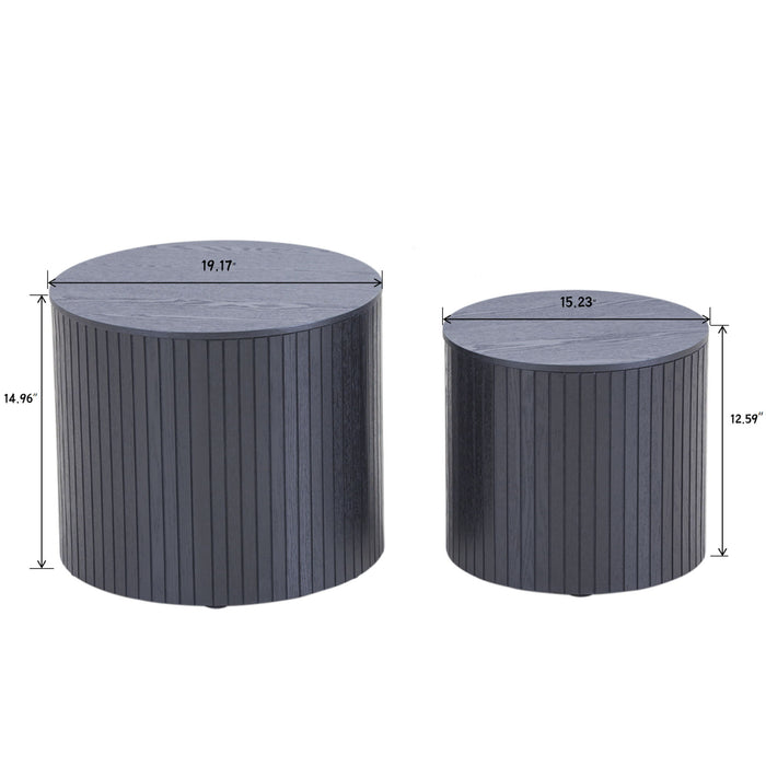 Handcrafted Nested Table Set, 2 Pieces