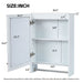 Giga 3-in-1 wall-mounted bathroom medicine cabinet with mirror, adjustable shelf, soft-close door, towel bar in white finish
